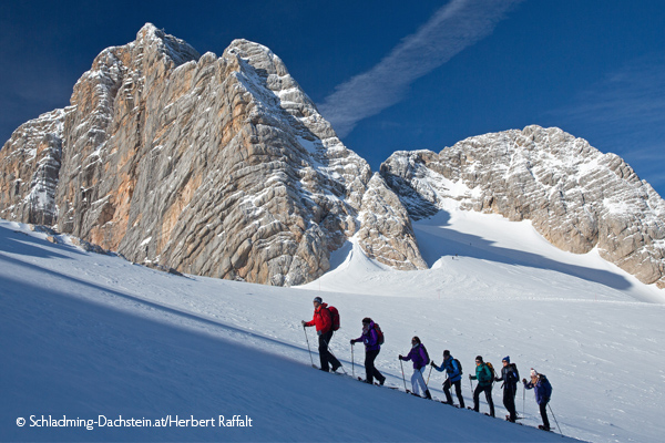 Snowshoe hiking in the Ramsau-Dachstein region