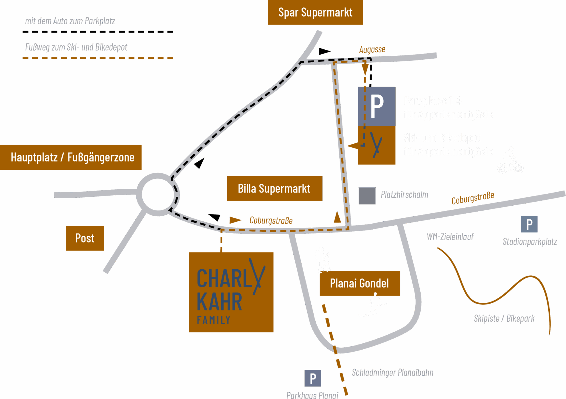 Lageplan mitten in Schladming